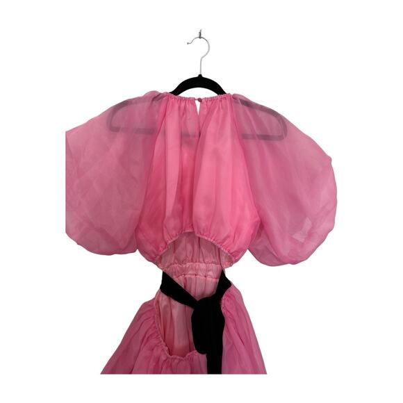 MABLE Babydoll RUFFLE BABYDOLL Mini Dress Size M Pink - Picture 7 of 10